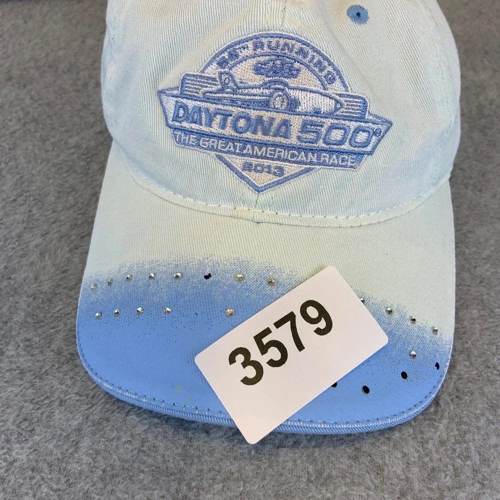 Daytona 500 2013 Women Blue NASCAR Hat Rhinestone 55th Running OSFM